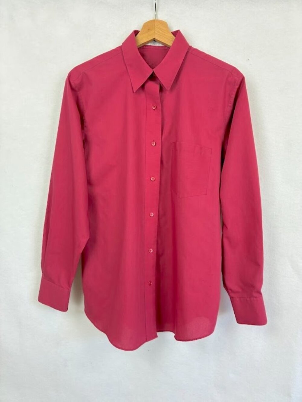 Foxcroft Button Up Shirt Wrinkle Free Classic Career Lightweight Crisp Preppy 8